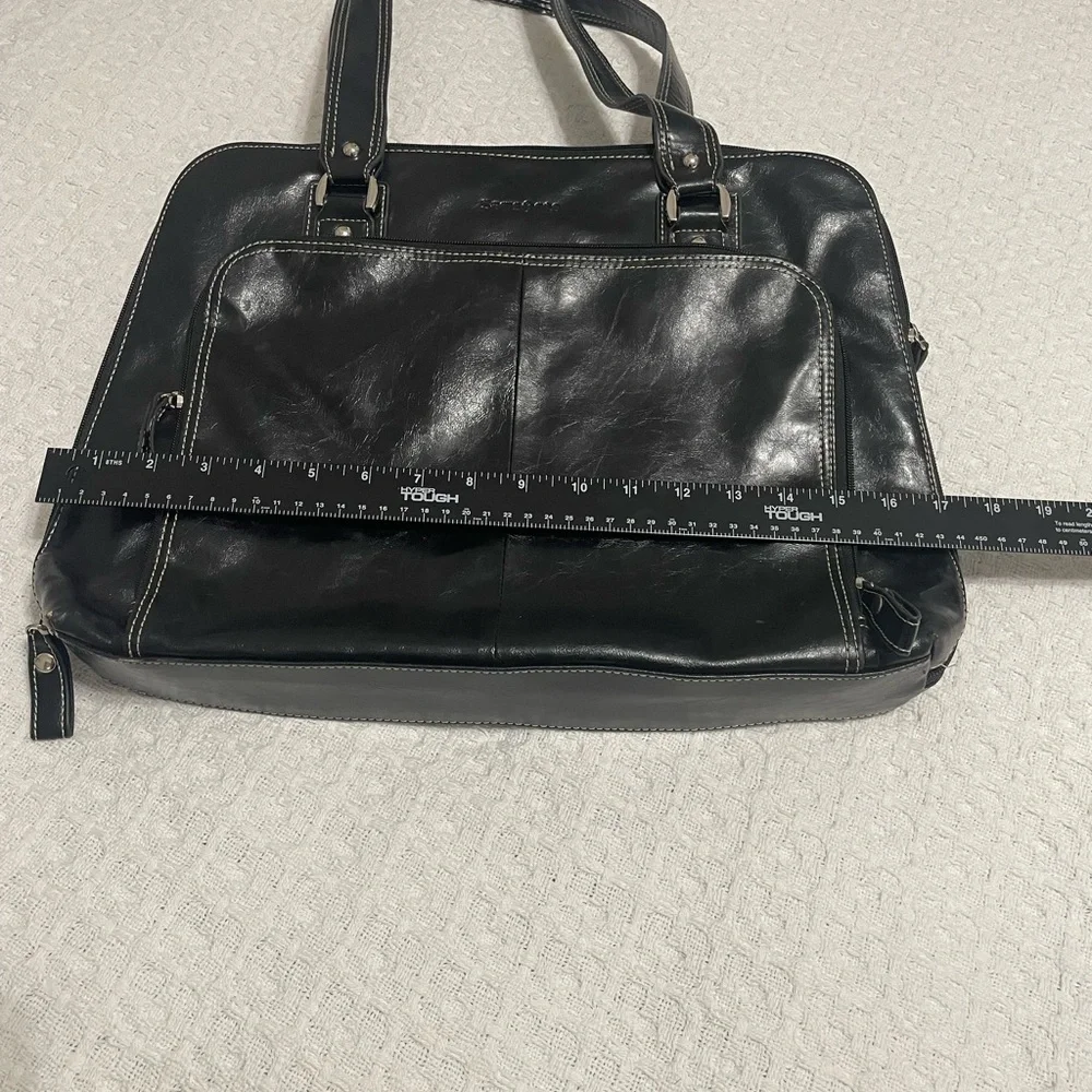 Samsonite Black‎ Leather Laptop Briefcase Tote
